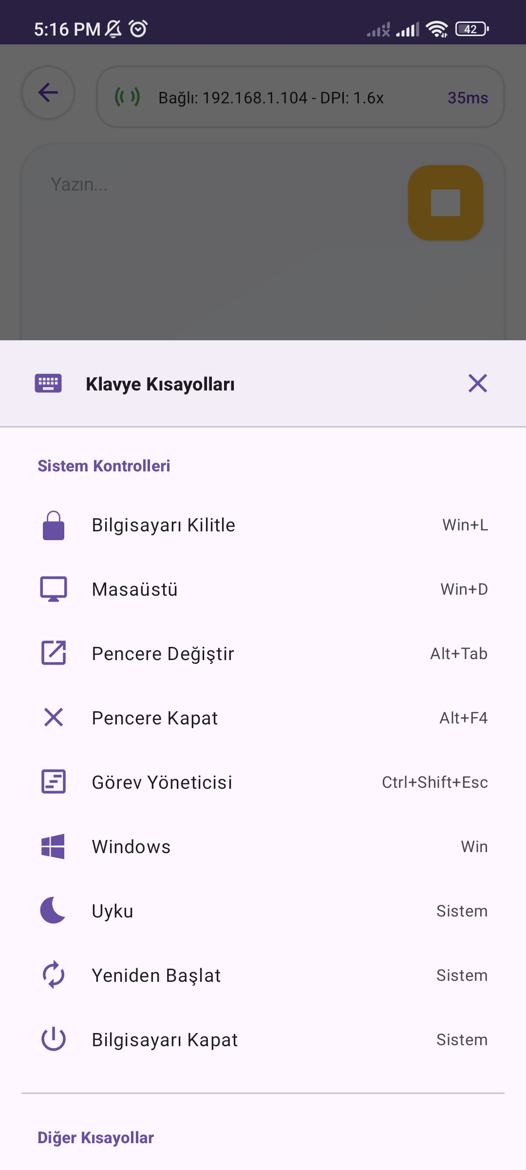 Gelişmiş Kısayollar